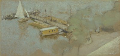 Jetty on the Aussenalster by Edouard Vuillard